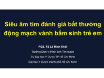 BS Lê Minh Khôi -Echo Coronary artery