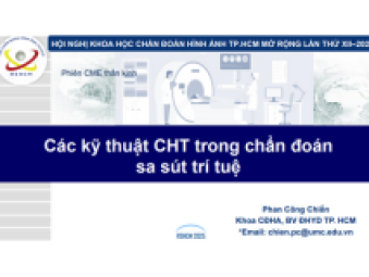 BS Phan Công Chiến - Các kỹ thuật CHT trong chẩn đoán sa sút trí tuệ