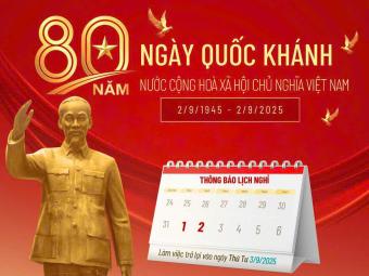 THÔNG BÁO NGHỈ LỄ QUỐC KHÁNH 2/9/2025